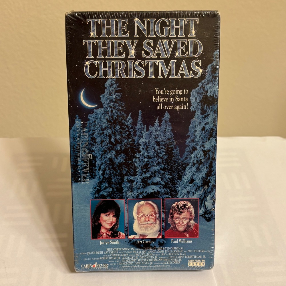 The Night They Saved Christmas VHS Hi-Fi Stereo Jaclyn Smith Art Carney Sealed